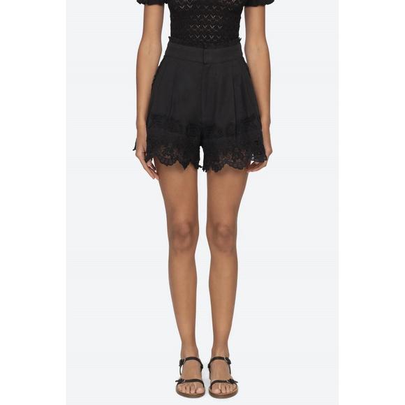 NEW SEA iyla high rise shorts in black - Picture 1 of 4